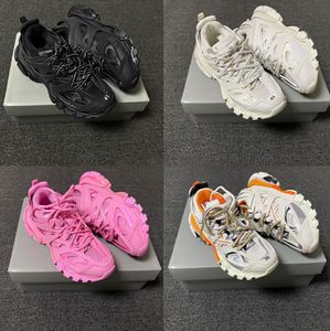 أحذية المسار 3 مصمم العلامة التجارية الفاخرة للنساء 3.0 Triple White Black Sneakers Tess.S. Gomma Leather Trainer Nylon Platform 35-45