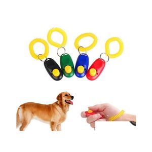 Addestramento del cane Obbedienza Arrivo Pet Click Clicker Agility Trainer Aiuto Cordino da polso Forniture Sn440 Consegna a goccia Giardino domestico Dhwsl