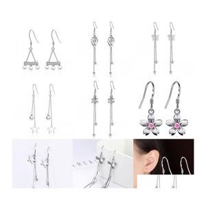 Dangle Chandelier Nehzy 925 Sterling Sier Jewelry高品質の女性イヤリングCubic Zirconia Pearl Retro Long Tassel Earring2307 Otizo