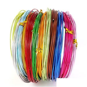 Cord Wire 210Meters 0.63.0 Mm Colors Anadized Round Aluminium For Jewelry Making Bracelet Craft Diy Accessories Supplies Wholesale Dhewd