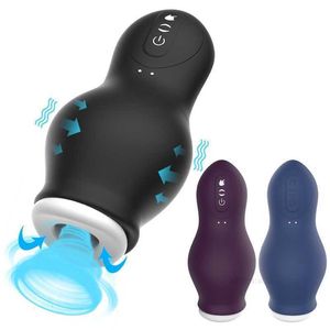 Sex Toys Massager Masturbator för män Automatisk sugande manlig maskin oral vaginal penis vibrator onani cup cup avsugningar uppladdningsbar