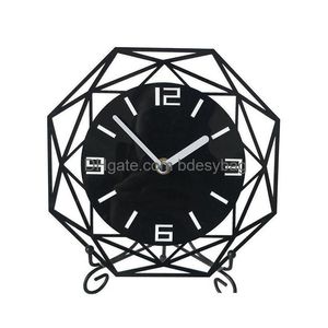 デスクテーブルクロック北欧装飾時計現代シンプルなクリエイティブサイレントデスクトップドロップデリバリーホームガーデン装飾dhnxz