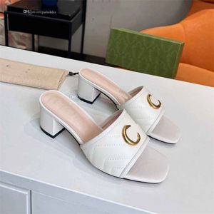 Lyxdesigner G Sandaler Fashion Ggity Flat Slides Sandal Woman Heel Shoes Flip-Flops Slippers Läder Sandal Women Asasd