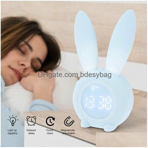 Orologi da tavolo da scrivania Simpatica sveglia digitale per bambini Camera da letto Sn Funzione Orologio elettronico a led Drop Delivery Home Garden Decor Dh7Gt