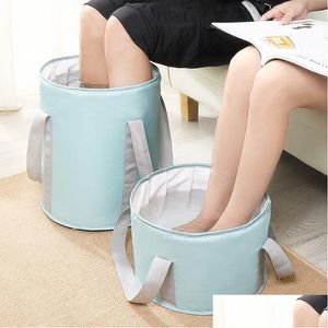 Other Household Sundries Foldable Foot Bathtub Portable Bath Bag Washbasin Bucket Large Capacity Spa Mas Outdoor Travel Drop Deliver Dh8Dm