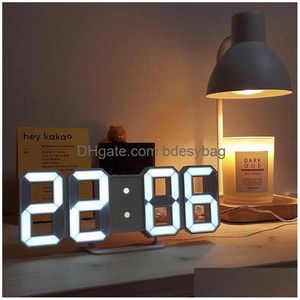 Orologi da tavolo da scrivania 3D LED Digital Digital ANRES CLOCCO DELLA TARGGIONE NOTTE NOTTE CONTROLLO con display 12/24 ore 4 Luminosità per ufficio Dhs6u DHS6U