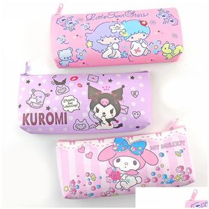 Kalem Çantaları Cinnamoroll Kuromi Kuromi Melodisi PU Su Geçirmez Karikatür Kalem Çantası Garten Açılış Hediyeleri Çocuk Oyuncaklar Damla Teslim Ofisi Sch Dhsbj