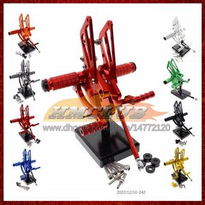 Motorcycle Adjustable CNC Foot Rest Footpeg Rear Set Pedal For YAMAHA FZR250 R FZR 250 R FZR 250R FZR250R 1990 1991 1992 93 94 95 CNC Foot Pegs Footrest Rearset Kit 8Color