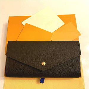 PORTEFEUILLE SARAH WALLET Lange Damenbrieftasche im Umschlagstil mit Kartenetui, ikonisches braunes wasserdichtes Canvas M60531 Sac337u