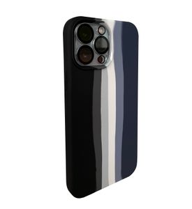 Rainbow Liquid Silicone Hard Case For iPhone 13 12 11 Pro Max Mini XR XS X 8 7 Plus met retailverpakkingen Alle binnenkleding Groothandel