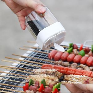Cooking Utensils 4 Grid Seasoning Jar Clamshell Sealed Container Spice Storage Box Cam Barbecue Kitchen Tool Drop Delivery Home Gard Dhwop