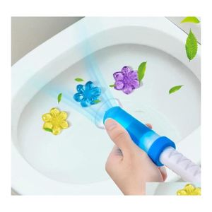 Gąbki szorowanie podkładek powietrza odświeżona toaleta czyszczarka dezodorant czyszczenie żel detergent kwiat miska zapachowa artefakt domowy DHVCJ