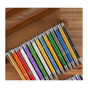 Canetas de caneta esferogr￡fica Metal Press Moda de caneta Dur￡vel 1.0mm Escrita Escrita Supplias de publicidade Personalize Business Gift Drop Deliver DHYPQ