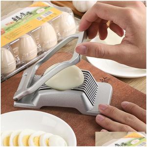 Other Knife Accessories Stainless Steel Boiled Egg Slicer Section Cutter Mushroom Tomato Mold Kitchen Skiving Hine Chopper Drop Deli Dhh6F