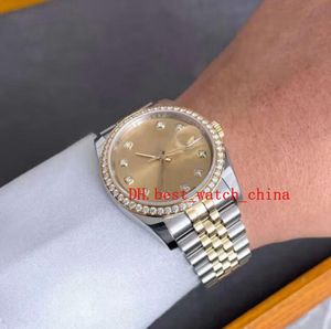 Se Asia 2813 Sport 116243 36 Diameter Swiss Luxury Watch Champagne Dial Diamond Sapphire Date är bara en julklapp