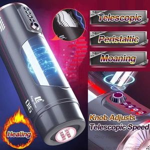 Massaggiatore per giocattoli sessuali Vagina Masturbatore orale Maschio Automatico Telescopico Succhiare Riscaldato Vibratore peristaltico Pompino Macchina sexy GIOCATTOLO DEL SESSO per adulti per uomini