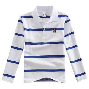 Spring and Autumn Children's T-Shirt Long Sleeve Polo Shirt Boys Kids Pure Stripe Top 3 Pcs Wholesale