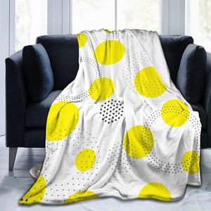 Blankets Flannel Blanket Abstract Circles Figure Ultra-Soft Micro Fleece For Bathrobe Sofa Bed Travel Home Winter Spring Fall