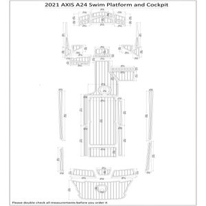 2021 Axis A24 Swim Platform Cockpit Boat Eva Faux Foam Teak Deck Floor Pad