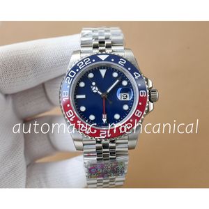 Relógio masculino de fábrica limpa GMT moldura de cerâmica CAL 3285 Movimento automático 40 mm pulseira Jubileu 904L aço inoxidável Ref.126710 Eta Luminous Cleanf relógio de pulso