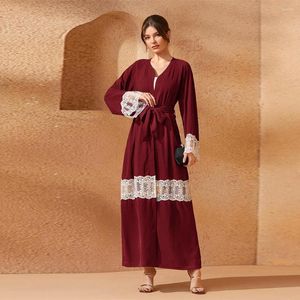 Ubranie etniczne Ramadan Eid Mubarak Abaya Dubai Arabia Arabia Arabia Turcja Islam Pakistan Muzułmańska sukienka dla kobiet Kaftan Robe Kimono Femme Musulmane