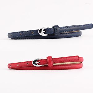 Belts Fashion Women Lady Leather Belt Skinny Pin Buckle Waist Strap For Jeans Dress Designer Waistband 8 Colors Luxury Female