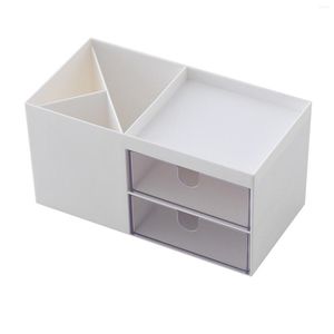 Storage Boxes Vanity Organizer Cosmetic Makeup Mini Desk For Office Supplies Bathroom Counter Dresser