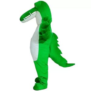2022 Hochwertiges grünes Krokodil-Maskottchen-Kostüm, Zeichentrickfigur, Erwachsenengröße