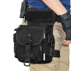 Stuff Sacks Leg Bag Waist Drop Tactical Tools Coscia Pack Pouch 600D Nylon impermeabile Escursionismo Borse da campeggio Attività all'aperto Black272b