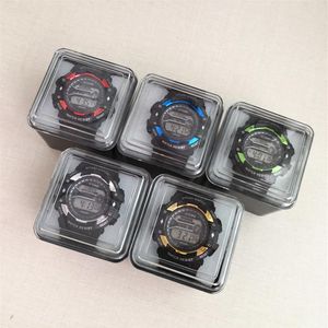 5 pieces per lot Silicone band stainless steel back cover digital display fashion sport man digital watches Box packing as po G3044