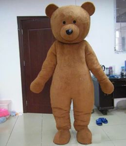 2022 factory sale hot brown colour plush teddy bear mascot costume for adults to wear for sale