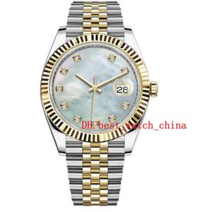 126333 Men's Watch Full set 41mm diameter intergold fully automatic mechanical watch motherly face drill five bead chain Asia 2813 Sport sapphire Glass 2022