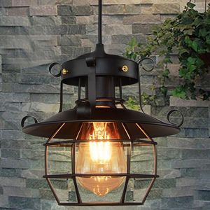 Pendant Lamps Vintage Light Metal Industrial Lamp Ceiling Chandelier Fixtures Cage Black Round Outdoor Minimalist Decor Luz