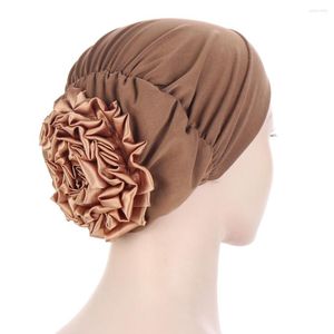 Ethnic Clothing 2022 Stretch Inner Hijab Caps Muslim Hat Turban Femme Musulman Turbante Ready To Wear Bonnet Flower Headwrap