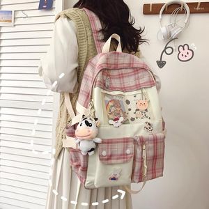 Backpack Elementary Girl Girl Mulheres de verão Sacos de escola à prova d'água para adolescentes laptop de viagem Kawaii Ruckpack