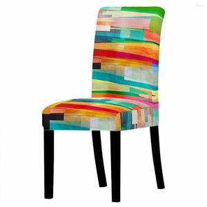 Chair Covers Colorful Lines All Inclusive Spandex El Anti-fouling Gaming Chairs Office Elastic