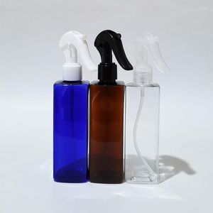 Botellas de almacenamiento 20pcs 250 ml Blanco Black Bottle Spray Bottle Vac￭o de pl￡stico recipientes de pl￡stico para la limpieza de la casa de riego Cosm￩ticos para el hogar