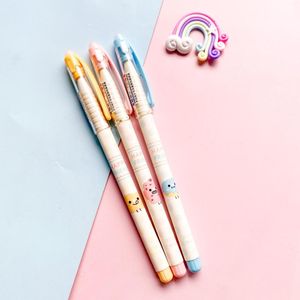 1PCS Kawaii ERASABLE PIN Słodki długopisy do szkolnych materiałów artykułowych Gumka papiernicza Black Ink Office Akcesoria dla dzieci Nagroda