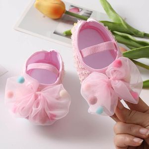 First Walkers 0-18M Baby Infant Girls Flats Bow Knot Walker Soft Sole Born Toddler Princess Shoes