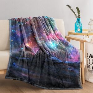 Blankets Galaxy Custom Blanket For Decorative Sofa Boho Throw Bedspread On The Bed Fluffy Soft Convertible H Fleece Nordic Cute