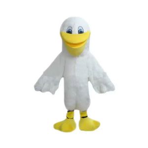 factory hot 2022 new White Pelican Mascot Costumes Cartoon Character Adult Size