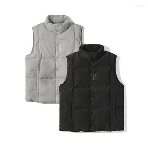 Men's Down 21 Winter Style Plain Garment Y1211 Collare in piedi in tessuto scozzese Gilet in anatra bianca