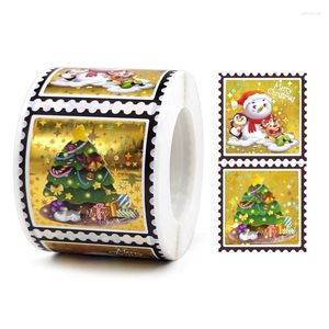 Gift Wrap P82D 300Pcs Christmas Stickers Labels Self-adhesive For Bag Card Box Envelope Decor DIY Scrapbooking