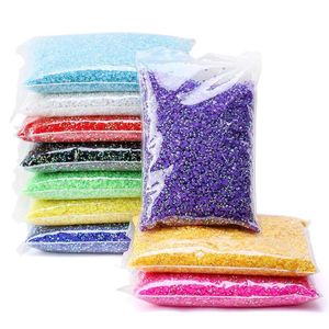 Nail Art Decorations 50000pcs 4mm Multicolor AB Jelly Rhinestones Non Fix Resin Flatback Glitter DIY 3D Manicure Decor Strass2855