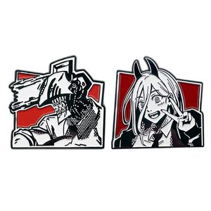 Chainsaw Man Anime Power Denji Enamel Pins Badges Women's Brooches for Clothes Lapel Pins for Backpack Decorative Jewelry