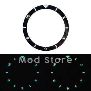 Комплекты для ремонта инструментов SKX007 SRPD MOD FLAT Ceramic Bezel INSERT Двойной стиль Time GMT 12 часов черный 38 -мм BGW9 LUME242P