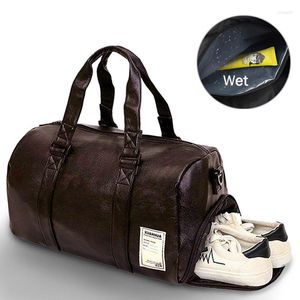 Borsoni 2022 Aggiornato Dry Wet Simming Bag PU Leather Swim Gym Tas Travel For Women Men Waterproof Fitness Training Sack