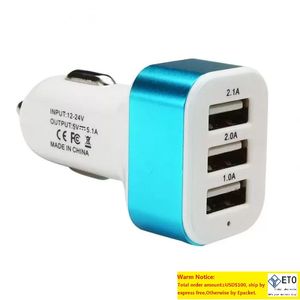 Universal Triple USB Car Charger Adapter USB Socket 3 Port Carcharger for Phone