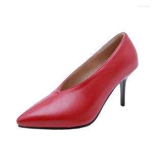 Dress Shoes Big Size 9 10 11 12 13 14 15 16 17 Ladies High Heels Women Woman Pumps Pure Color Slim-heeled Pointed Single