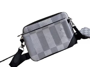 Lattice Trio Messenger Bag Mens Designer Crossbody Bags Detachable Zipper Pocket And Adjustable Straps Coin Purse Wallets Hobos 3 pecs Sets shoulder bag